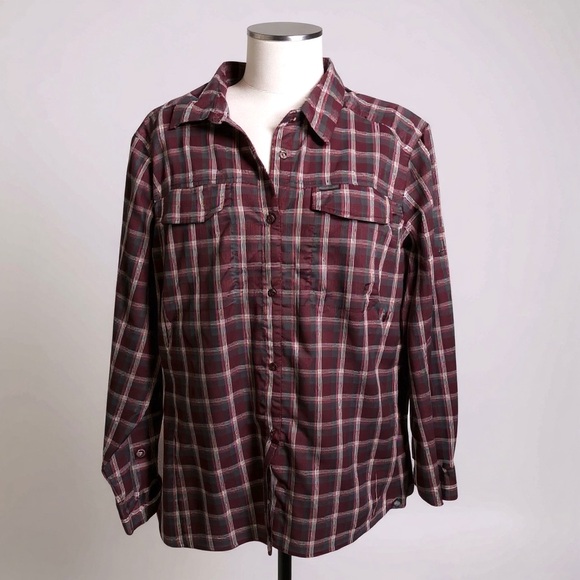 🆕Columbia Women's Silver Ridge Lite Long Sleeve Shirt, Malbec Plaid, 1X - Picture 3 of 5